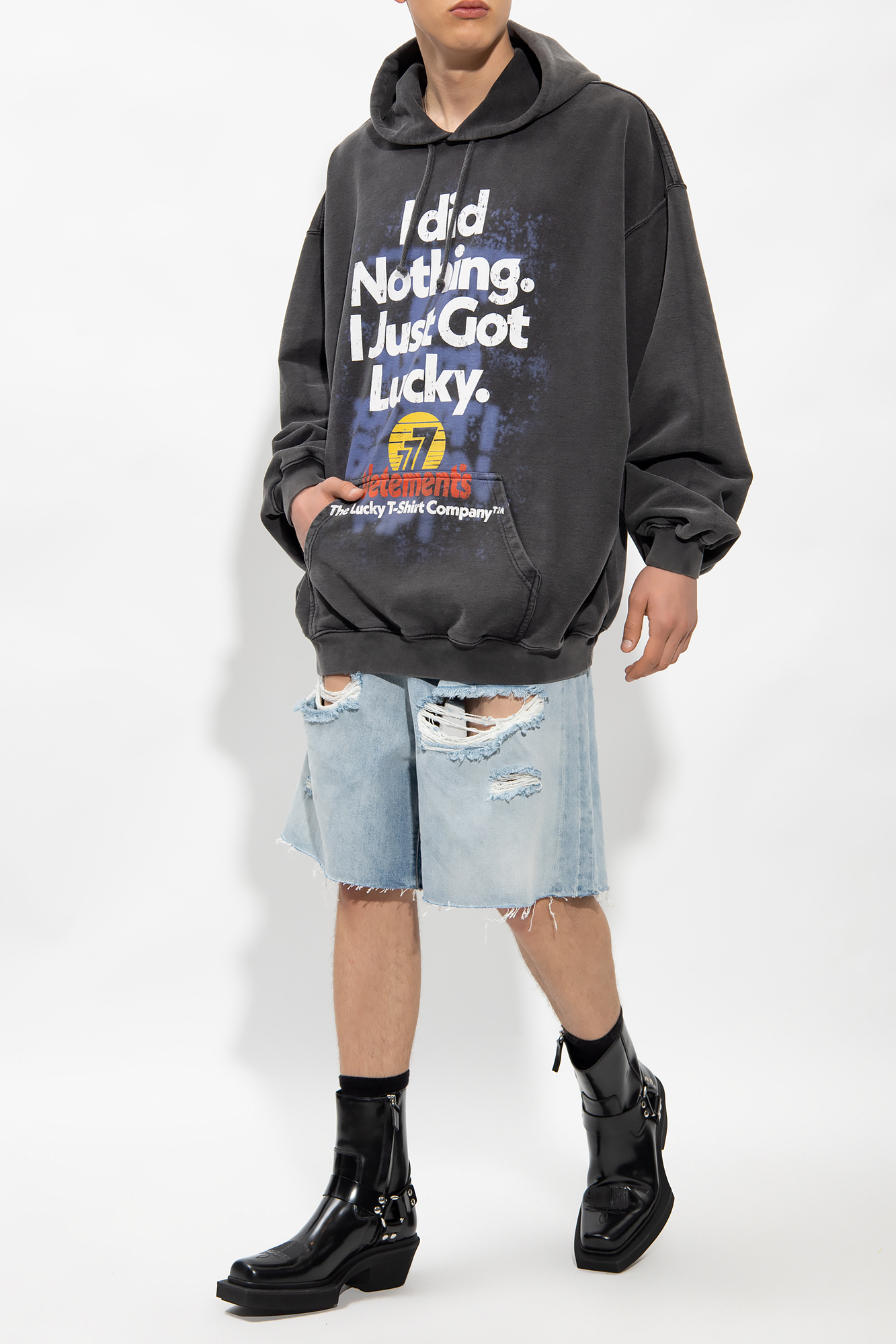 Vetements 2024 patchwork hoodie